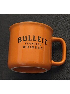 Bulleit Frontier Whiskey Mug Cup Orange Ceramic 10 Oz Bourbon Campfire
